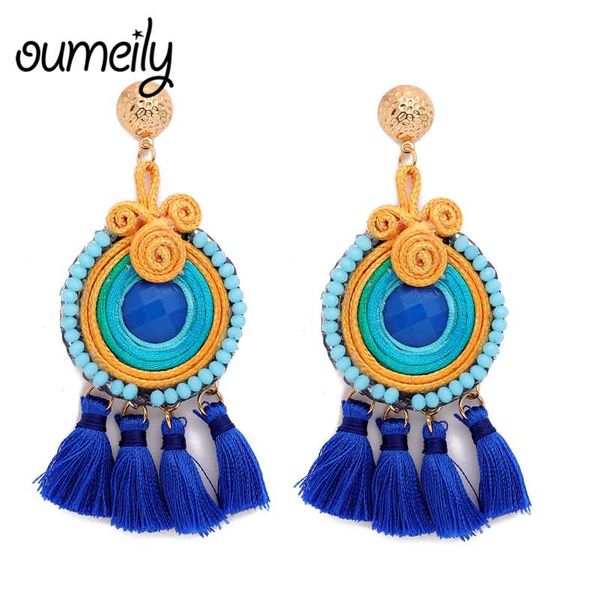 dangle & chandelier oumeily ethnic statement long tassel earrings for women 2021 fashion brand jewelry beaded bohemian blue fringe, Silver
dangle & chandelier oumeily ethnic statement long tassel earrings for women 2021 fashion brand jewelry beaded bohemian blue fringe, Silver