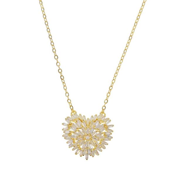 chains gold colors 41+5cm baguette firework cz sparking bling heart pendant necklace for girlfriend, Silver
chains gold colors 41+5cm baguette firework cz sparking bling heart pendant necklace for girlfriend, Silver