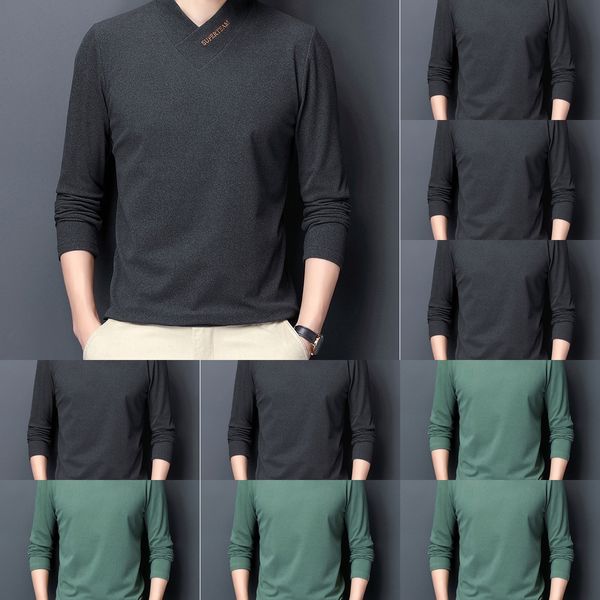 counter autumn and winter solid color double-sided velvet men's sweater pulloversweater pullover v-neck embroidered pullover base shirt, Black
counter autumn and winter solid color double-sided velvet men's sweater pulloversweater pullover v-neck embroidered pullover base shirt, Black