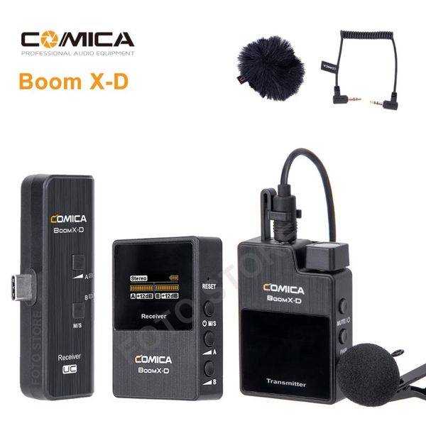 comica boomx-d 2.4g digital wireless microphone transmitter kit mini cellphone microphone receiver for smartphones video mic
comica boomx-d 2.4g digital wireless microphone transmitter kit mini cellphone microphone receiver for smartphones video mic