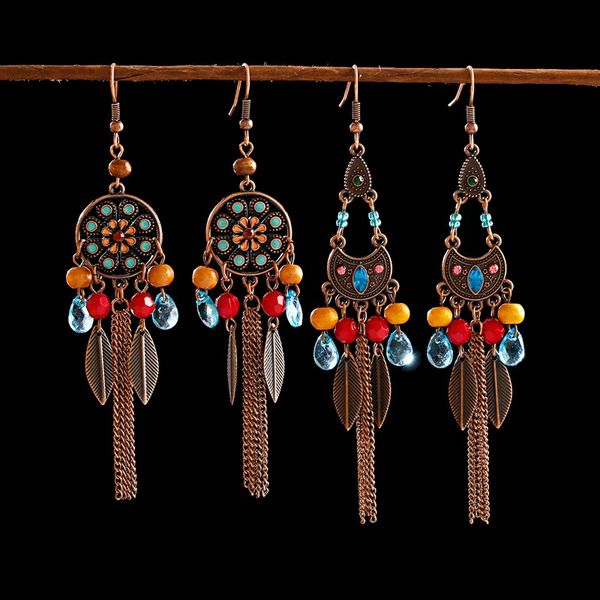 tophanqi античной бронзы длинных цепи кисточка jhumka jhumki цветок резные листы шарики падение мотаться серьги женщина oorbellen, Silver
tophanqi античной бронзы длинных цепи кисточка jhumka jhumki цветок резные листы шарики падение мотаться серьги женщина oorbellen, Silver