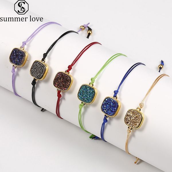 charm bracelets handmade wax rope braided bracelet gold color resin accessories for women accesorios mujer string jewelry 2021 fashion, Golden;silver
charm bracelets handmade wax rope braided bracelet gold color resin accessories for women accesorios mujer string jewelry 2021 fashion, Golden;silver