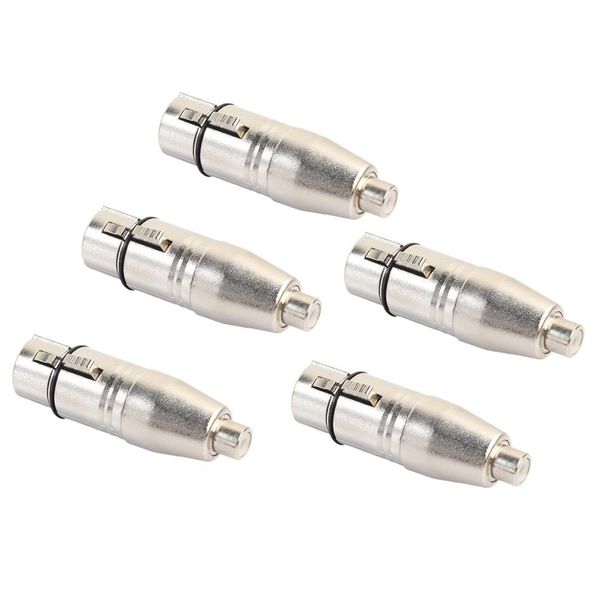 zinc alloy 5x xlr 3pin female to rca female socket microphone audio adapter connector
zinc alloy 5x xlr 3pin female to rca female socket microphone audio adapter connector