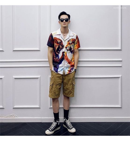 3d striped beach shirts man designer plus size lapel neck shorts sleeve shirt man silm fashion casual clothes men, White;black
3d striped beach shirts man designer plus size lapel neck shorts sleeve shirt man silm fashion casual clothes men, White;black