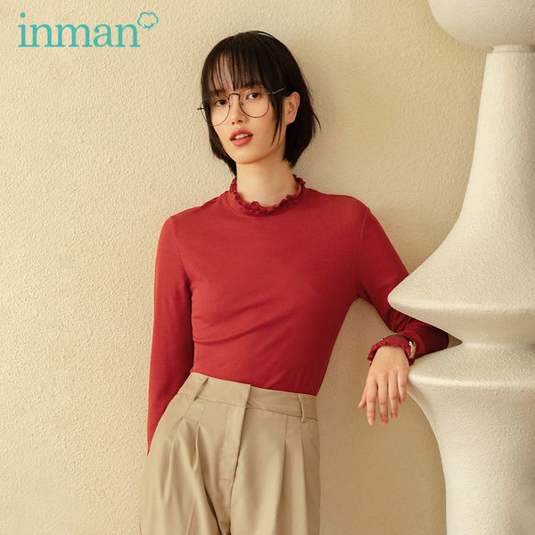 inman 2020 autumn new arrival basic double bottom knit multi-color long sleeves t-shirt, White
inman 2020 autumn new arrival basic double bottom knit multi-color long sleeves t-shirt, White