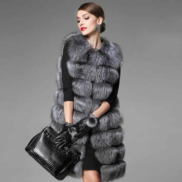 women's fur & faux 2021 autumn winter o neck sleeveless women patchwork long, Black
women's fur & faux 2021 autumn winter o neck sleeveless women patchwork long, Black
