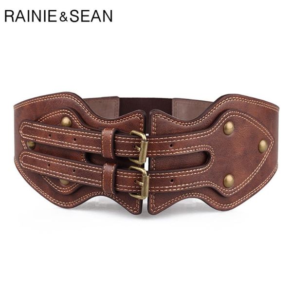 rainie sean womens wide leather belt punk rivet female belts cummerbunds brown ladies elastic corset, Black;brown
rainie sean womens wide leather belt punk rivet female belts cummerbunds brown ladies elastic corset, Black;brown