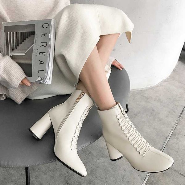 siddons 2020 cross-tied women ankle boots square toe black white leather high heels ladies party shoes woman heels boots
siddons 2020 cross-tied women ankle boots square toe black white leather high heels ladies party shoes woman heels boots