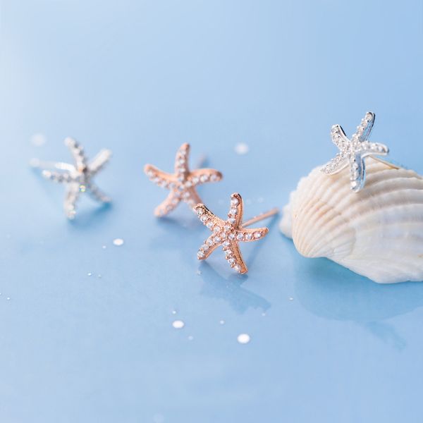 stud 100% real 925 sterling silver starfish earrings cute jewelry for women girls summer accessories, Golden;silver
stud 100% real 925 sterling silver starfish earrings cute jewelry for women girls summer accessories, Golden;silver