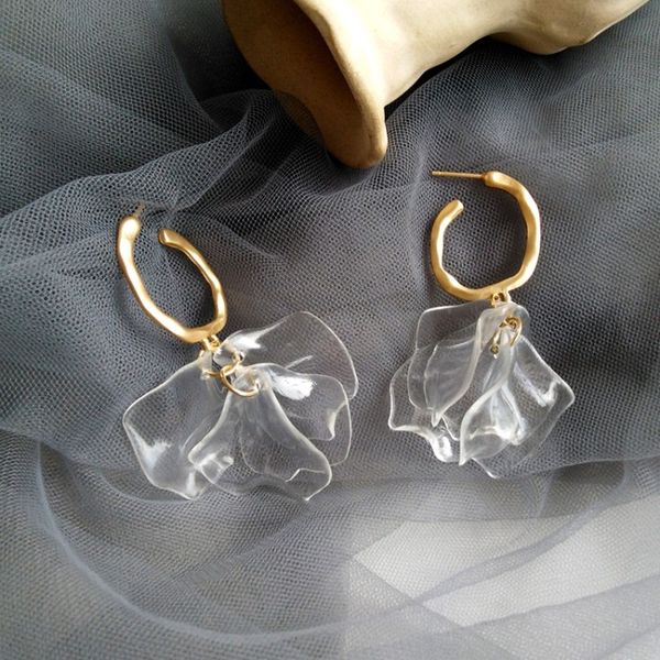 temperament beautiful super fairy transparent petals dangle earrings fashion personality irregular c shape jewelry accessories, Silver
temperament beautiful super fairy transparent petals dangle earrings fashion personality irregular c shape jewelry accessories, Silver