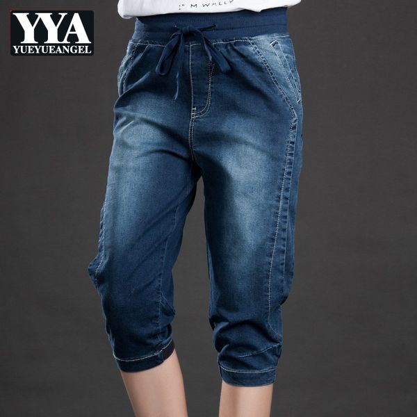 women's jeans plus size 5xl women summer stretchy loose fit denim baggy pants elastic waist casual calf length trousers female, Blue
women's jeans plus size 5xl women summer stretchy loose fit denim baggy pants elastic waist casual calf length trousers female, Blue