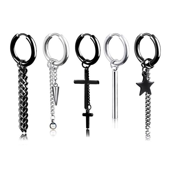 stud 1 piece men cross stars pendant punk round cartilage stainless steel earring for piercing earrings women, Golden;silver
stud 1 piece men cross stars pendant punk round cartilage stainless steel earring for piercing earrings women, Golden;silver