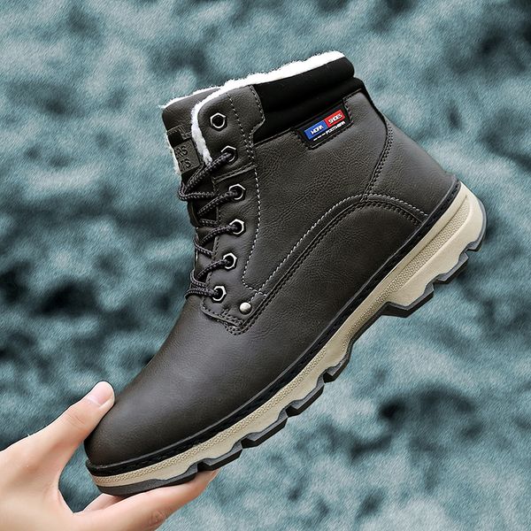 new lace-up warm snow boots winter leather ankle boots men winter waterproof snow leisure autumn mens shoes, Black
new lace-up warm snow boots winter leather ankle boots men winter waterproof snow leisure autumn mens shoes, Black