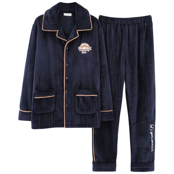 men's sleepwear autumn winter thick warm flannel pajamas set long sleeve turn-down collar plus size -4xl male pyjama homme, Black;brown
men's sleepwear autumn winter thick warm flannel pajamas set long sleeve turn-down collar plus size -4xl male pyjama homme, Black;brown