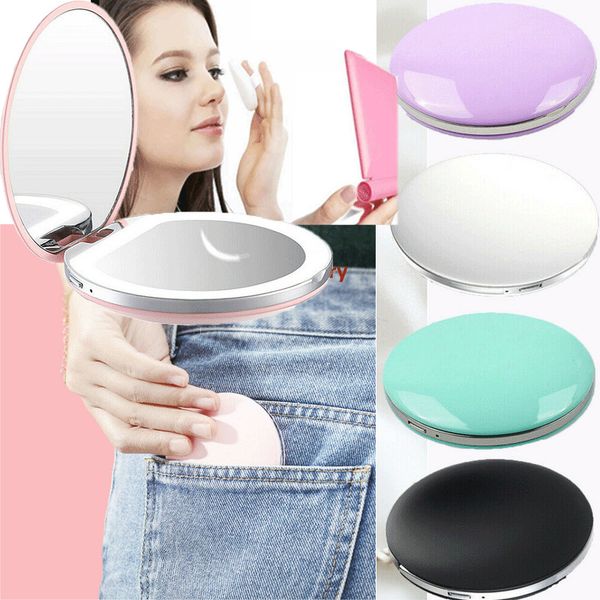 makeup cosmetic folding portable compact pocket mirror with led lights lamps candy color usb charging portable abs mirror
makeup cosmetic folding portable compact pocket mirror with led lights lamps candy color usb charging portable abs mirror
