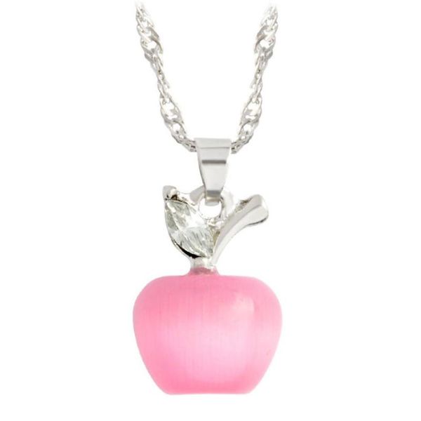 fyjs unique silver plated fruit pink and white cat eye stone pendant link chain necklace fashion jewelry
fyjs unique silver plated fruit pink and white cat eye stone pendant link chain necklace fashion jewelry