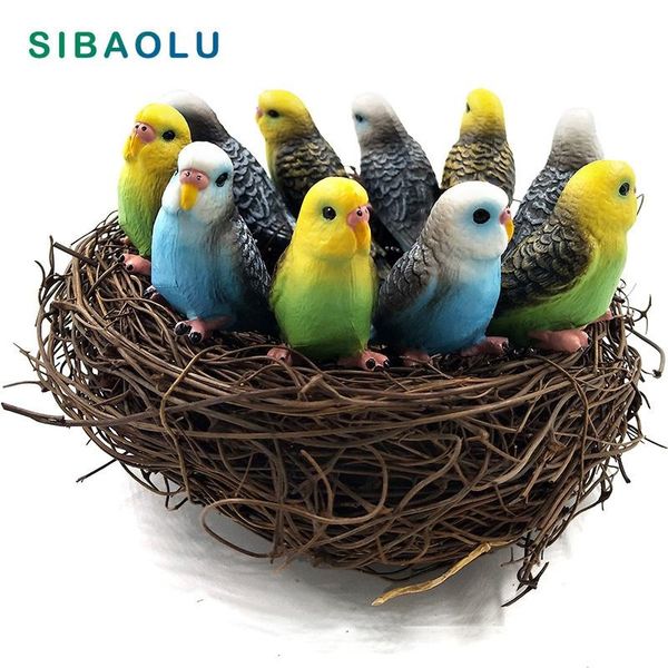 10pcs/lot simulation mini cute parrot bird figurine animal model home decor miniature fairy garden decoration accessories figure t200331
10pcs/lot simulation mini cute parrot bird figurine animal model home decor miniature fairy garden decoration accessories figure t200331