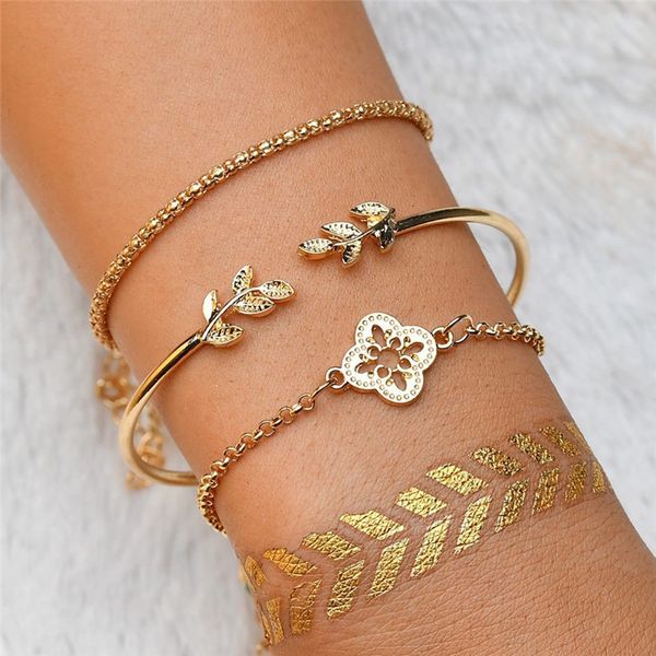 bangle pinksee 3 pcs/set vintage flowers and leaves bracelets & for women simple fashion summer jewelry, Black
bangle pinksee 3 pcs/set vintage flowers and leaves bracelets & for women simple fashion summer jewelry, Black