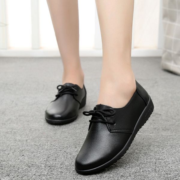 women' shoes casual ballet soft leather loafers slip on woman flats shoe flexible peas footwear large women size, Black
women' shoes casual ballet soft leather loafers slip on woman flats shoe flexible peas footwear large women size, Black