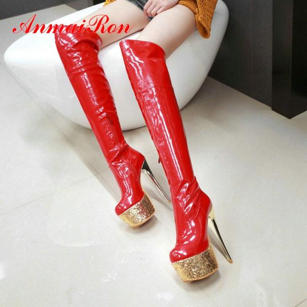 boots anmairon 2021 party thigh high patent leather round toe women winter fashion thin heels over the knee, Black
boots anmairon 2021 party thigh high patent leather round toe women winter fashion thin heels over the knee, Black