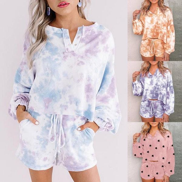 womens tracksuit fashion print casual shorts two-piece suit tie dye set women clothes loose summer, Gray
womens tracksuit fashion print casual shorts two-piece suit tie dye set women clothes loose summer, Gray