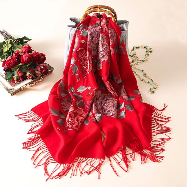170x65 embroidery red scarf for women winter 100% pure wool scarf and ladies wedding festive winter shawl floral, Blue;gray
170x65 embroidery red scarf for women winter 100% pure wool scarf and ladies wedding festive winter shawl floral, Blue;gray