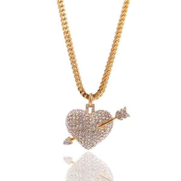 chains european and american hip hop fun eros cupid hits your heart cubic zircon pendant necklace fashion charm jewelry, Silver
chains european and american hip hop fun eros cupid hits your heart cubic zircon pendant necklace fashion charm jewelry, Silver