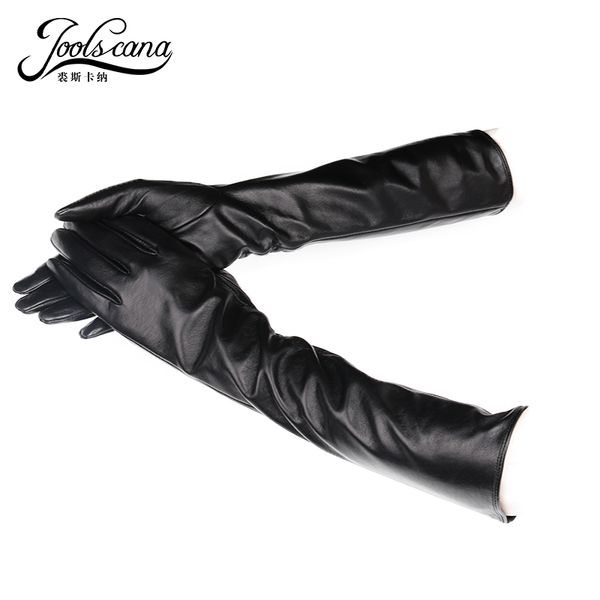 five fingers gloves joolscana long leather women winter fashion autumn italian natural sheepskin black glove female mittens, Blue;gray
five fingers gloves joolscana long leather women winter fashion autumn italian natural sheepskin black glove female mittens, Blue;gray