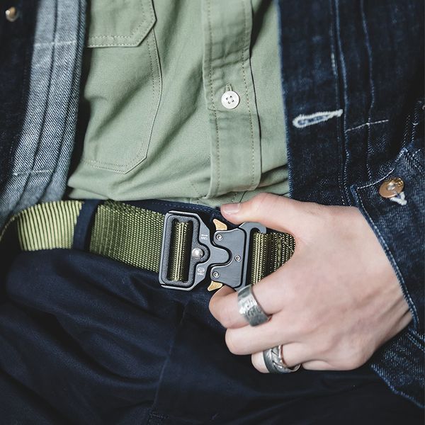 waist support equipment tactical belt men nylon knock off metal buckle army strap heavy duty soldier combat belts, Black;gray
waist support equipment tactical belt men nylon knock off metal buckle army strap heavy duty soldier combat belts, Black;gray