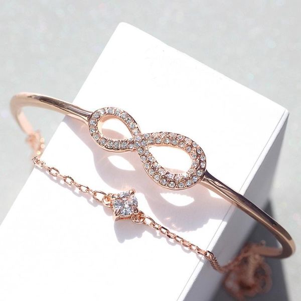 classic design infinity charm bracelet fashion jewelry cz dimond for women rose gold lady love gift, Black
classic design infinity charm bracelet fashion jewelry cz dimond for women rose gold lady love gift, Black