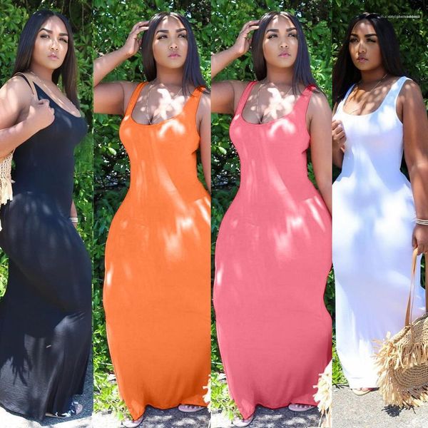 clothing 2020 womens designer dress summer sleeveless solid color casual dresses crew neck slim female, Black;gray
clothing 2020 womens designer dress summer sleeveless solid color casual dresses crew neck slim female, Black;gray