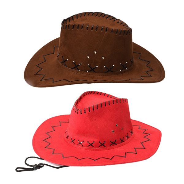 2 pcs retro denim wild west cowboy cowgirl rodeo fancy dress accessory hats red & light coffee
2 pcs retro denim wild west cowboy cowgirl rodeo fancy dress accessory hats red & light coffee