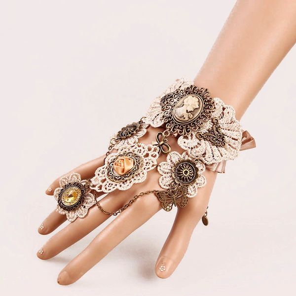 occidental goth lace vintage bracelet with ring exaggerated gear watch manufacturers hand jewelry, Blue;gray
occidental goth lace vintage bracelet with ring exaggerated gear watch manufacturers hand jewelry, Blue;gray