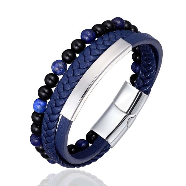 fashion men jewelry natural stone genuine leather bracelet stainless steel magnetic clasp tiger eye bead bracelet men gifts, Black
fashion men jewelry natural stone genuine leather bracelet stainless steel magnetic clasp tiger eye bead bracelet men gifts, Black