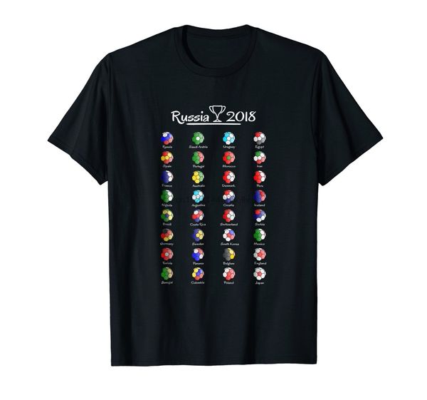 russia football soccer championship all 32 teams shirt