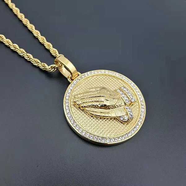 hip hop rhinestones paved bling iced out solid stainless steel praying hand round pendants necklaces for men rapper jewelry, Silver
hip hop rhinestones paved bling iced out solid stainless steel praying hand round pendants necklaces for men rapper jewelry, Silver