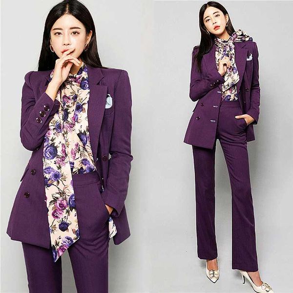 autumn fashion 2 piece set women korean style double-breasted suit blazer women coat and slim woman pants sl590, White
autumn fashion 2 piece set women korean style double-breasted suit blazer women coat and slim woman pants sl590, White