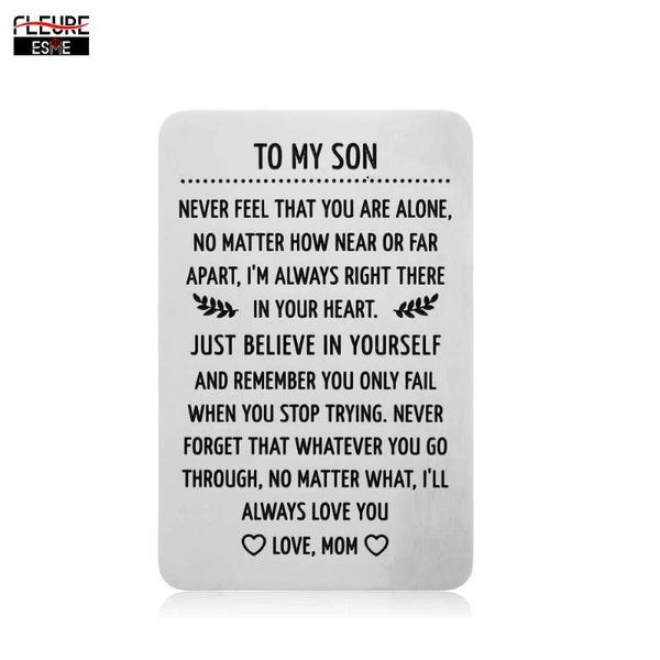 keychains to my son wallet card birthday gifts for from mom step mother sweet 16th love note gift him men boys, Silver
keychains to my son wallet card birthday gifts for from mom step mother sweet 16th love note gift him men boys, Silver