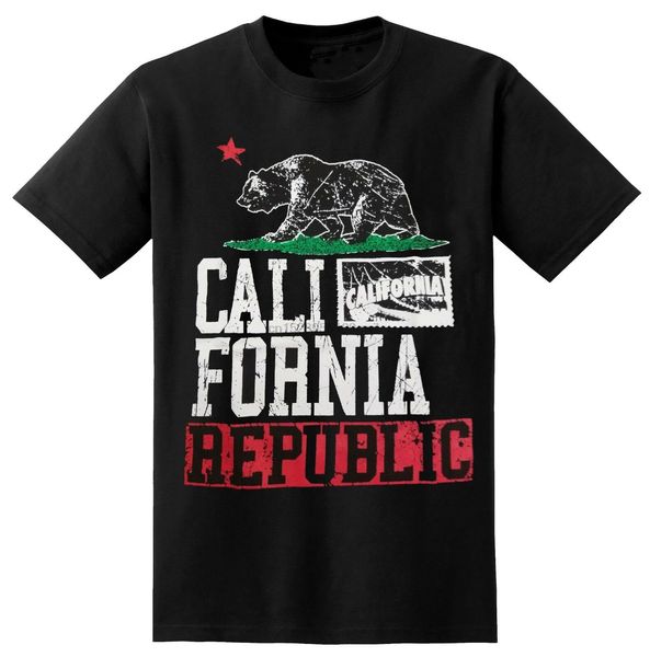 california republic stamp men t-shirt