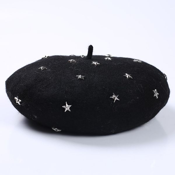 berets beret hat women wool solid color five-pointed star retro plain warm elegant ladies winter, Blue;gray
berets beret hat women wool solid color five-pointed star retro plain warm elegant ladies winter, Blue;gray