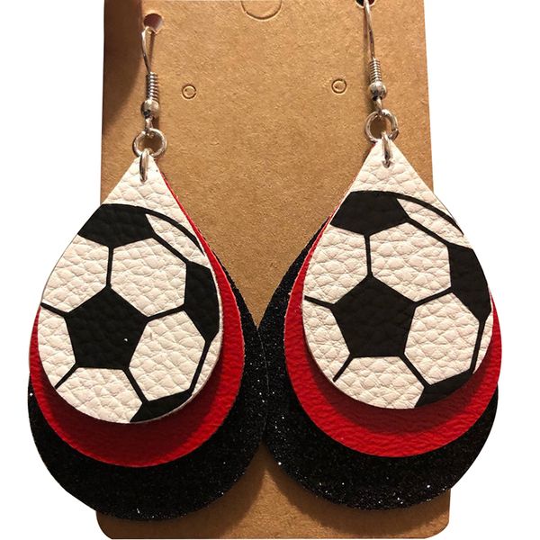 custom made to order layered football color faux leather earrings glitter school spirit lightweight personalized team colors, Silver
custom made to order layered football color faux leather earrings glitter school spirit lightweight personalized team colors, Silver