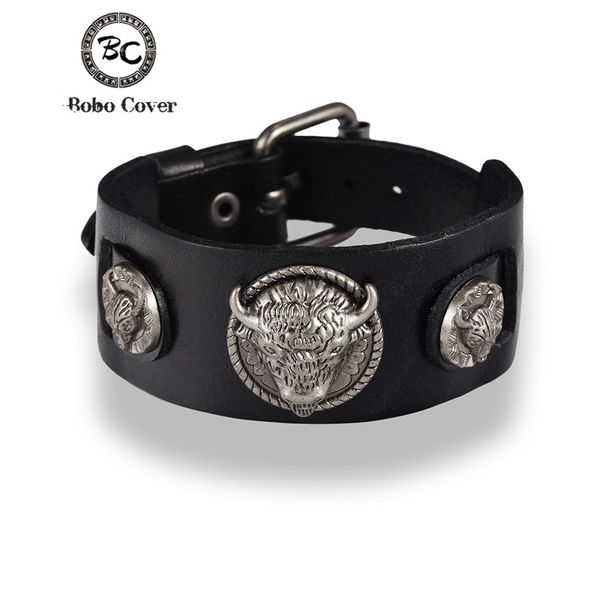 bobo cover fashion ngau tau punk style vintage bracelet for men genuine leather wrap muscular bracelet trendy bangles gifts, Red;blue
bobo cover fashion ngau tau punk style vintage bracelet for men genuine leather wrap muscular bracelet trendy bangles gifts, Red;blue