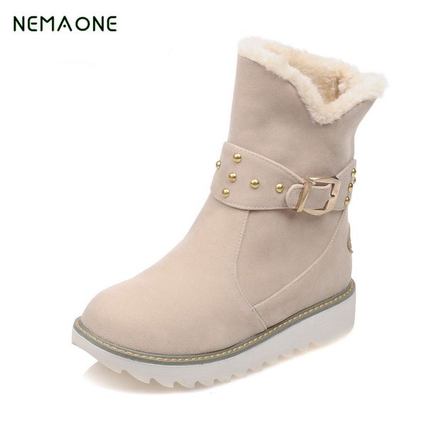 nemaone 2020 women winter boots suede ankle snow boots female warm fur plush insole botas mujer size 33-43, Black
nemaone 2020 women winter boots suede ankle snow boots female warm fur plush insole botas mujer size 33-43, Black
