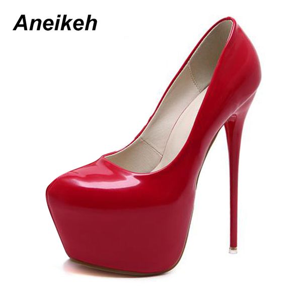 aneikeh 2020 fashion ultra high heels women shoes patent leather platform heels slip-on round toe wedding nightclub party, Black
aneikeh 2020 fashion ultra high heels women shoes patent leather platform heels slip-on round toe wedding nightclub party, Black