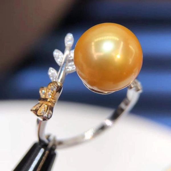 d908 pearl ring fine jewelry 925 sterling silver round 10-11mm fresh water golden pearls rings for women fine presents, Golden;silver
d908 pearl ring fine jewelry 925 sterling silver round 10-11mm fresh water golden pearls rings for women fine presents, Golden;silver