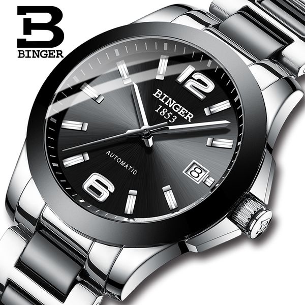 new switzerland male wristwatches binger mechanical chronograph ceramic men's watches waterproof clock b627-3, Slivery;brown
new switzerland male wristwatches binger mechanical chronograph ceramic men's watches waterproof clock b627-3, Slivery;brown