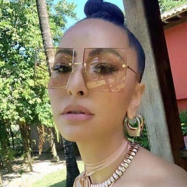 luxury rimless sunglasses women oversized vintage sunglasses men 2020 brand fashion big lens square retro uv400 shade, White;black
luxury rimless sunglasses women oversized vintage sunglasses men 2020 brand fashion big lens square retro uv400 shade, White;black
