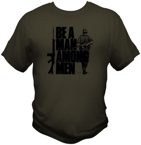 fn fal be a man among men t shirt rhodesian foreign legion british l1a1 rifle(1
fn fal be a man among men t shirt rhodesian foreign legion british l1a1 rifle(1