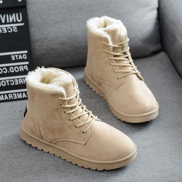 women's shoes plus velvet winter women's boots all-match women snow boots platform keep warm ankle thick fur heels botas mujer, Black
women's shoes plus velvet winter women's boots all-match women snow boots platform keep warm ankle thick fur heels botas mujer, Black