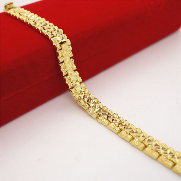 solid personality jewelry 18k gold filled geometric car flower bracelet wrist chain, Black
solid personality jewelry 18k gold filled geometric car flower bracelet wrist chain, Black
